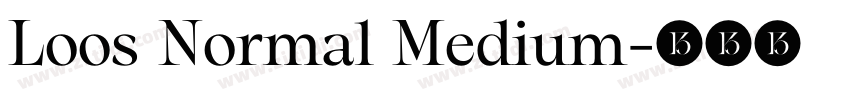 Loos Normal Medium字体转换